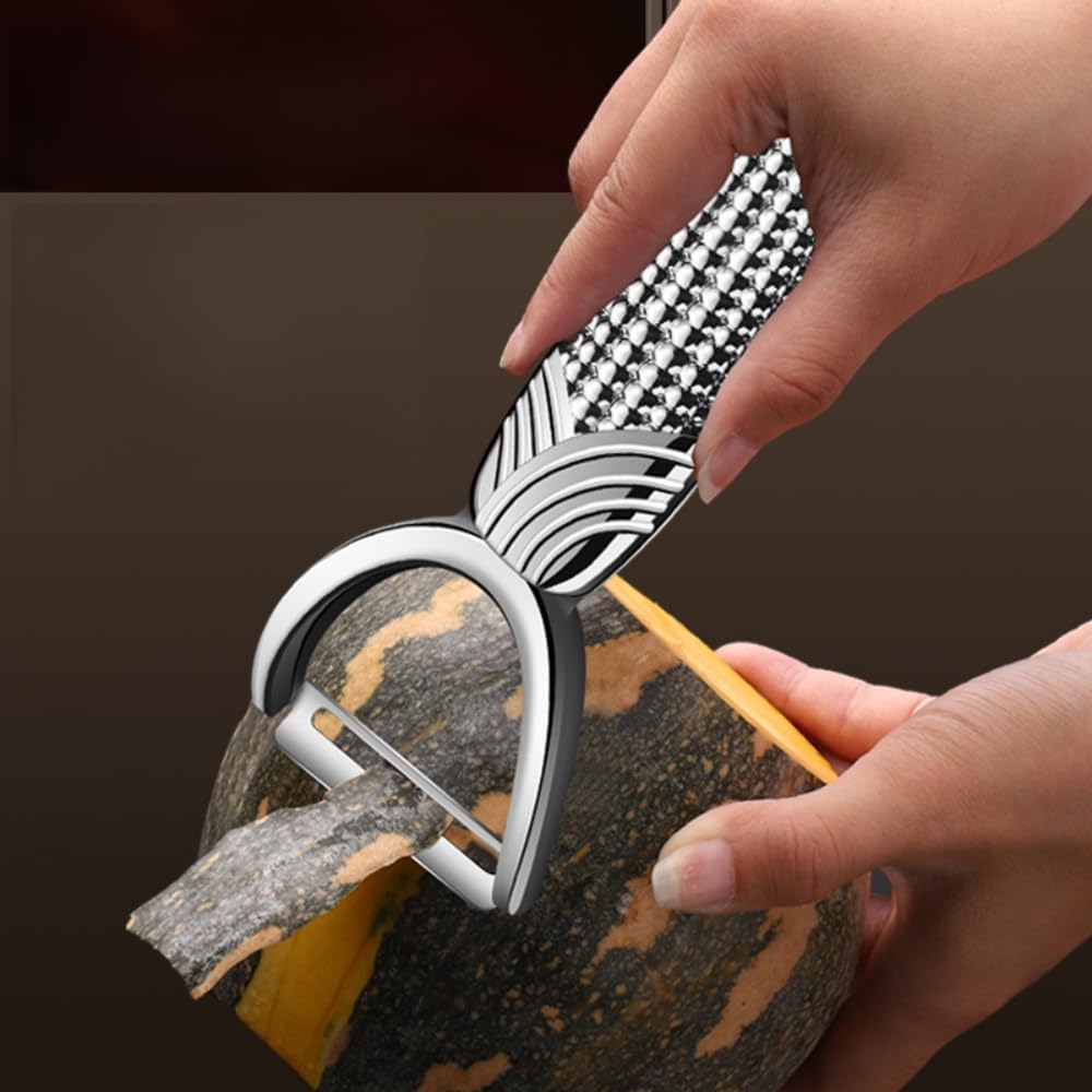 Creative Stainless Steel Peeler - 6.29 - inch Handle + 2.59 - inch Blade, 101g, Kitchen Fruit & Vegetable Peeling Tool