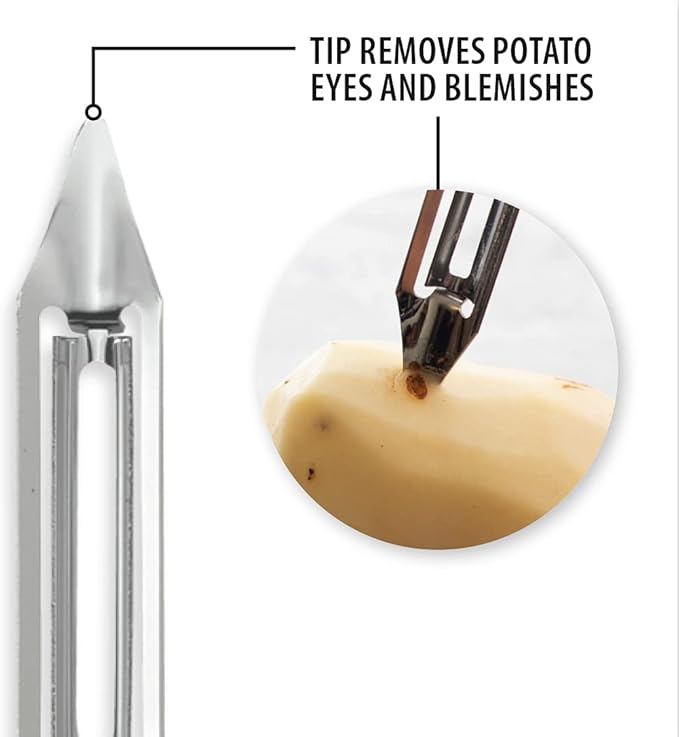 Stainless Steel Straight Peeler – Multi-Functional Kitchen Fruit & Vegetable Peeler with Dual-End Design, Durable & Easy to Clean