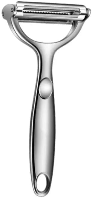 Stainless Steel Y-Shaped Peeler – Multi-Functional Serrated Blade Fruit & Vegetable Peeler with Ergonomic Handle
