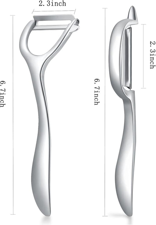 Ergonomic Stainless Steel Peeler – Multi-Functional Fruit & Vegetable Peeler, Durable & Easy to Clean Kitchen Tool