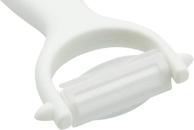 White Ceramic Blade Peeler Set with Protective Cover – Multi-Functional Y-Shaped Fruit & Vegetable Peeler