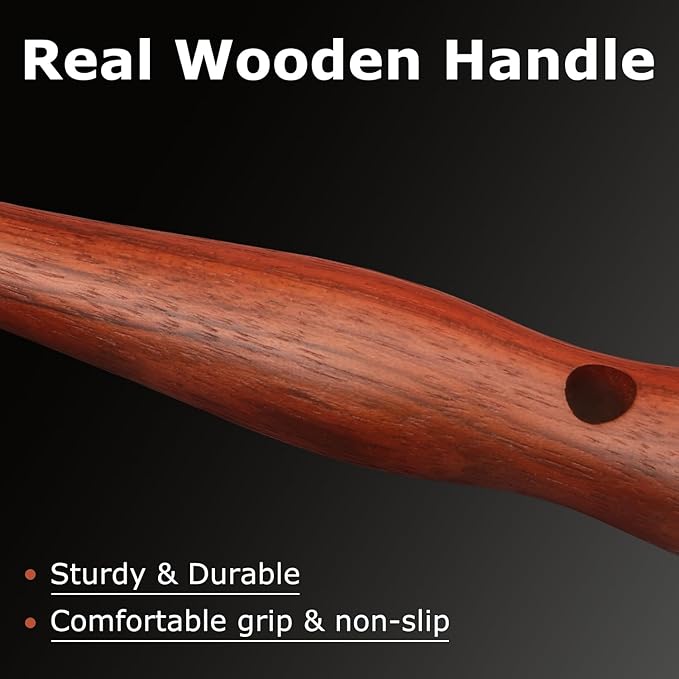 Wooden Handle Stainless Steel Peeler – Multi-Functional Fruit & Vegetable Peeler with Serrated Blade, Ergonomic Design, Easy to Clean