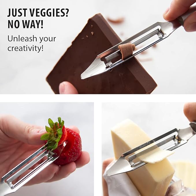 Stainless Steel Straight Peeler – Multi-Functional Kitchen Fruit & Vegetable Peeler with Dual-End Design, Durable & Easy to Clean