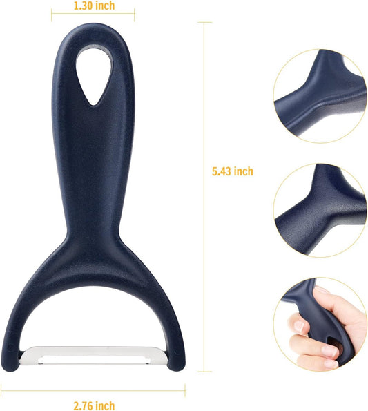 Ceramic Blade Peeler – Multi-Functional Fruit & Vegetable Peeler with Ergonomic Non-Slip Handle Lightweight, Durable & Easy to Clean