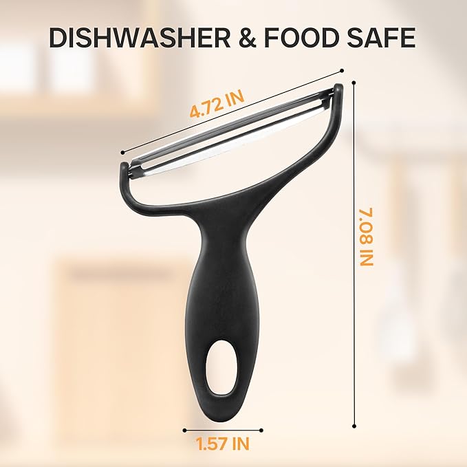 Wide Blade Vegetable & Fruit Peeler – Multi-Functional Kitchen Tool with Ergonomic Handle, Dishwasher Safe
