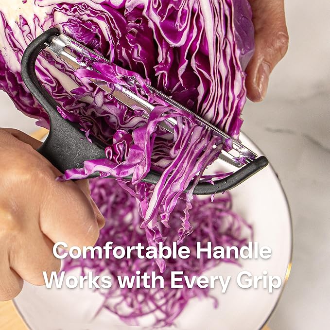 Wide Blade Vegetable & Fruit Peeler – Multi-Functional Kitchen Tool with Ergonomic Handle, Dishwasher Safe